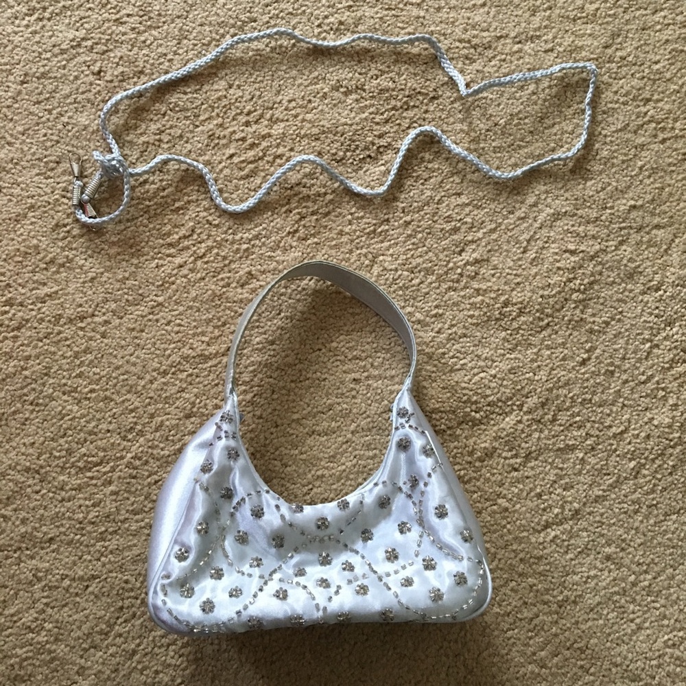 Silvery blue clutch